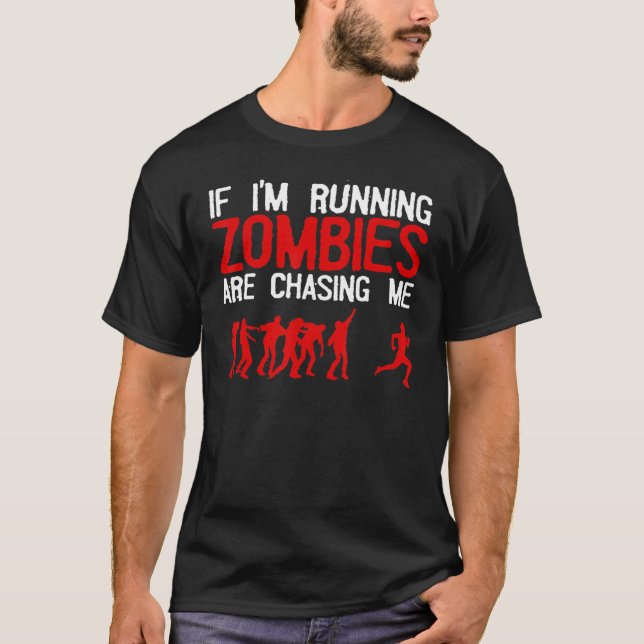 T-shirt Zombie Courir Pour Hommes Femmes Halloween Courir (Devant)
