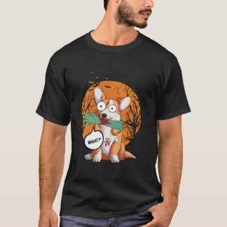 T-shirt Zombie de Chien de Corgi d'Halloween
