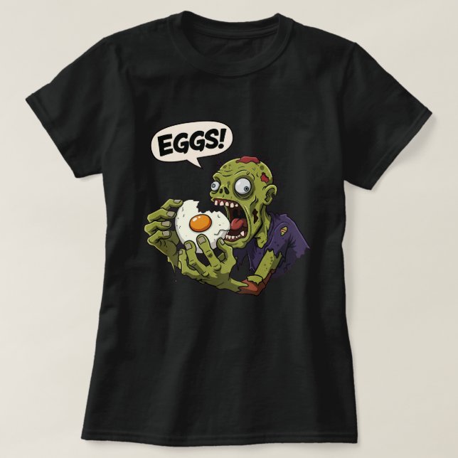 T-shirt Zombie de consommation d'oeufs (Design devant)