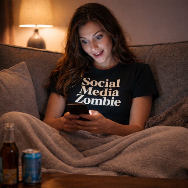 T-shirt Zombie des Médias Sociaux (Créateur téléchargé)