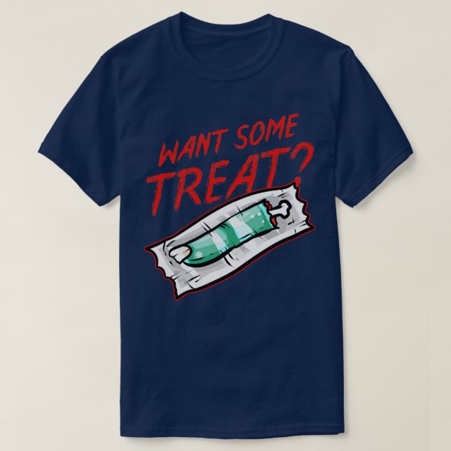 T-shirt Zombie Doit Traiter Halloween (Design devant)