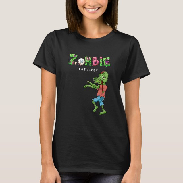 T-shirt Zombie Eat Flesh (Devant)