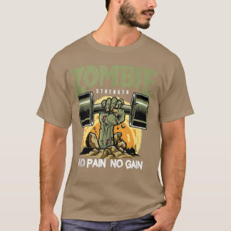 T-shirt Zombie Force Sans Douleur Amusants Travailler Gym