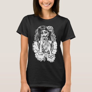 T-shirt Zombie Girl Eating Heart Victorian Gothic Punk
