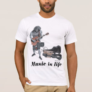 T-shirt Zombie Guitar Rock Musicien Imaginaire