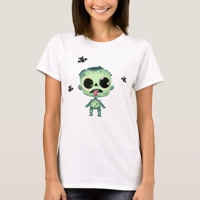 T-shirt Zombie Halloween Cute (Devant)