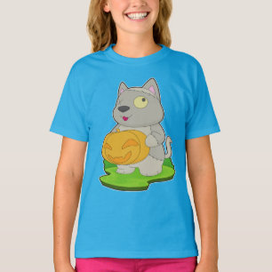 T-shirt Zombie Halloween de chat