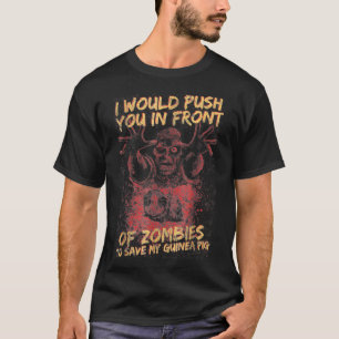 T-shirt Zombie Halloween Sauvez Mon Tee De Cochon De Guiné
