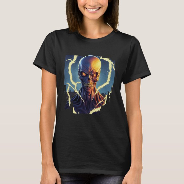 T-shirt Zombie Halloween Undead Devil Death Blood (Devant)