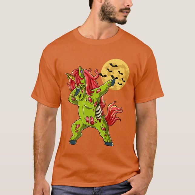 T-shirt Zombie Halloween unicorne Halloween costume cadeau (Devant)