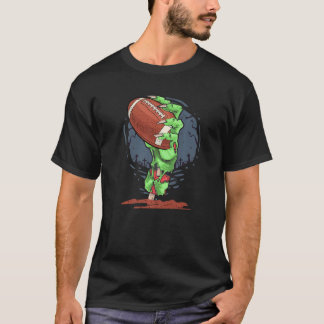 T-shirt Zombie Hands football Ball  Halloween Horror Scary