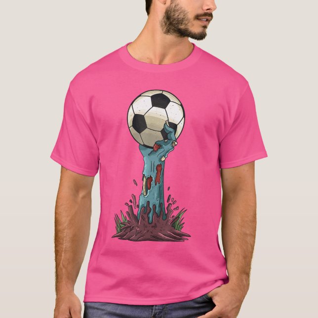 T-shirt Zombie Hands Soccer Funny Horror Scary Halloween C (Devant)