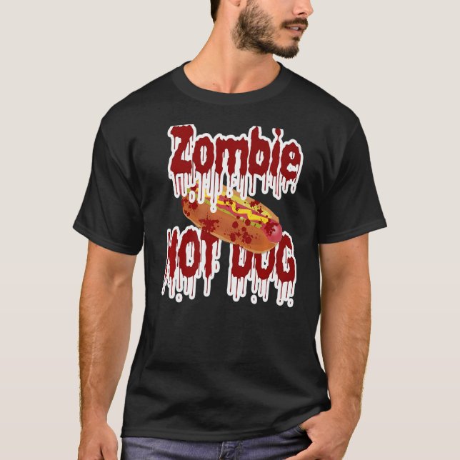 T-shirt Zombie Hot Chien Sanglant Costume de cadavre undea (Devant)