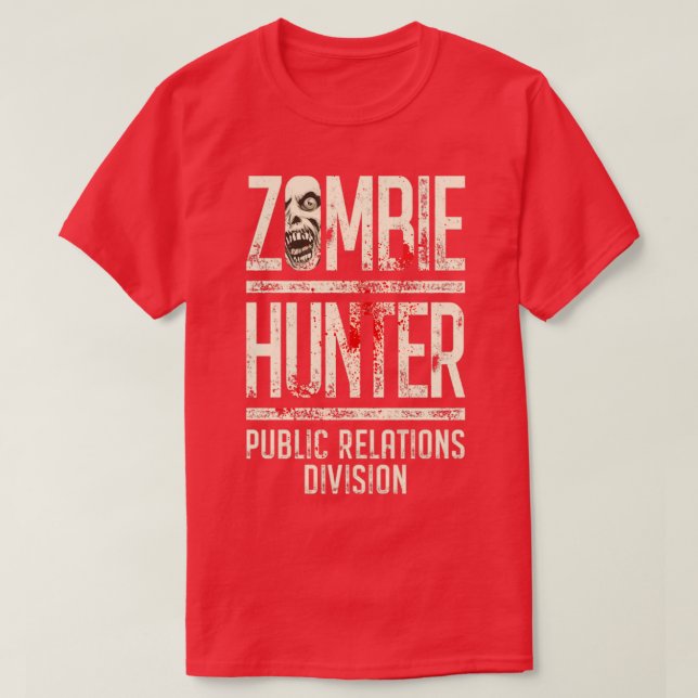 T-shirt Zombie Hunter Drôle Halloween Horreur Relati Publi (Design devant)