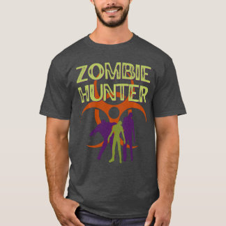 T-shirt Zombie Hunter Scary Horror Halloween Costumeee fam