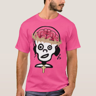 T-shirt Zombie Jésus Profite De La Musique Avec Des Casque