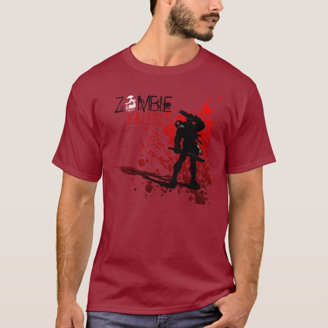 T-shirt Zombie KILLER - éclaboussure de sang (Devant)