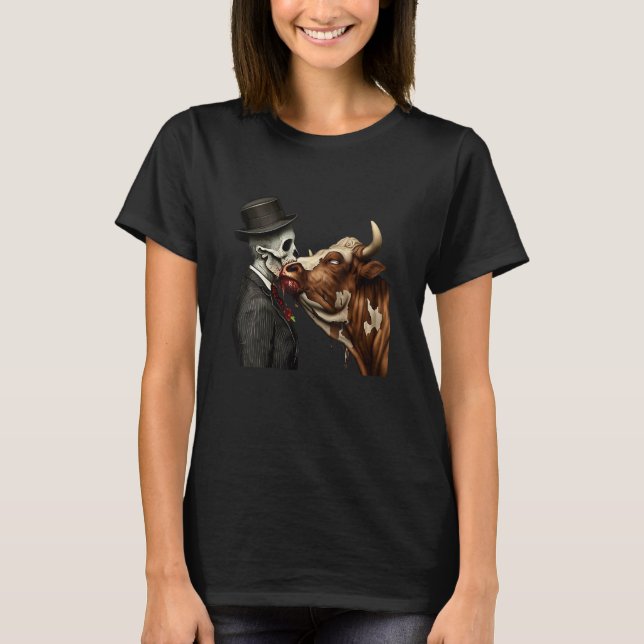 T-shirt Zombie Kisses Cow (Devant)