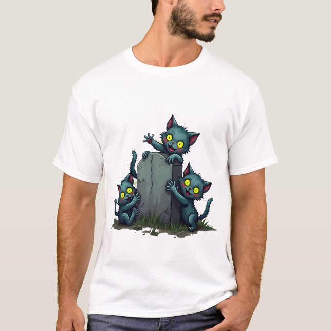 T-shirt Zombie Kitten Uprising (Devant)