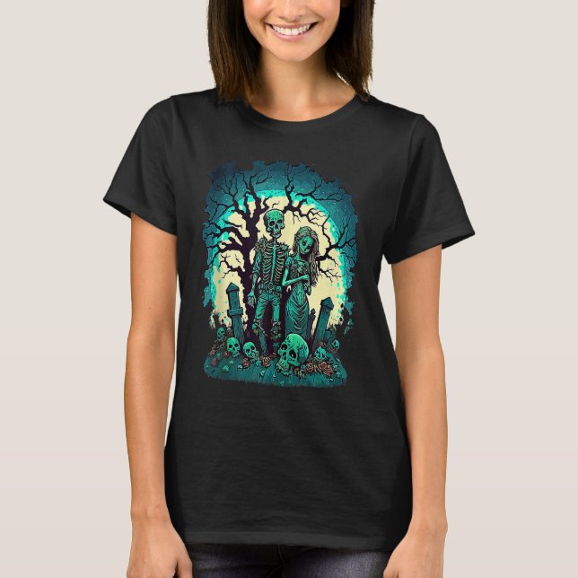 T-shirt Zombie Love Valentine Horror Monster Halloween Got (Devant)