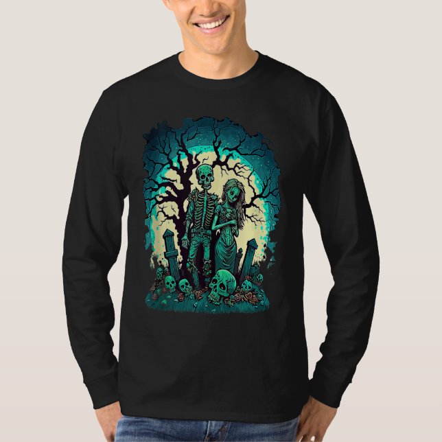 T-shirt Zombie Love Valentine Horror Monster Halloween Got (Devant)