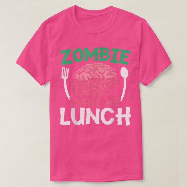 T-shirt Zombie M'A Fait Déjeuner Halloween Trick Ou Treat  (Design devant)