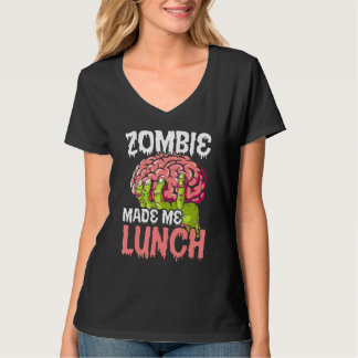T-shirt Zombie M'A Fait Déjeuner Halloween Trick Ou Treat 