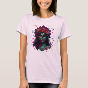T-shirt Zombie Mariée Horreur Halloween Art