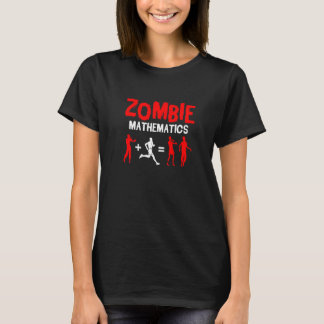 T-shirt Zombie Mathématiques Halloween Partie Trump Ou Tre