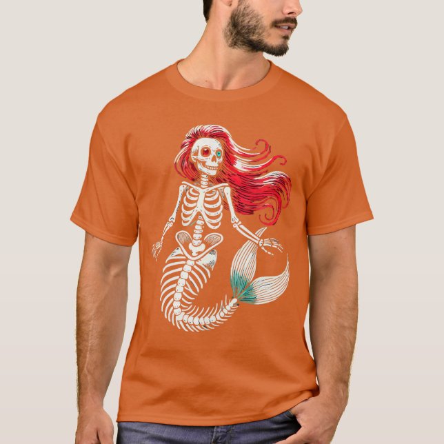 T-shirt Zombie Mermaid Halloween Costume Spooky Trick Or T (Devant)