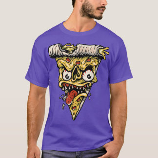 T-shirt Zombie Monster Pizza Slice Pizza Pie Pizza Pie Hal