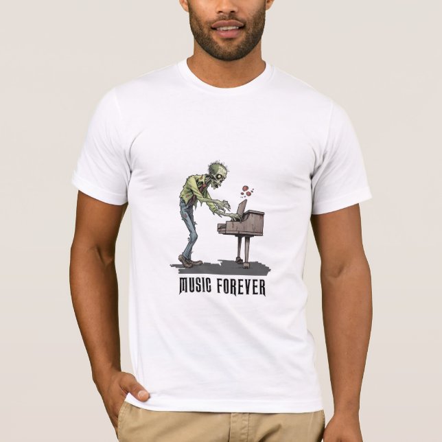 T-shirt Zombie Music Forever (Devant)