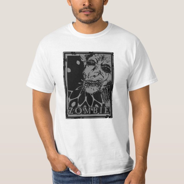 T-shirt ZOMBIE- Noir & Gris (Devant)