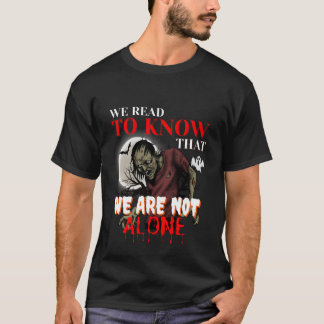 T-shirt zombie « On lit pour savoir qu'on n'est pa