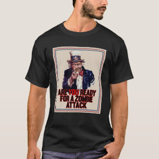 T-shirt Zombie Oncle Sam Êtes-vous prêt pour une attaque d