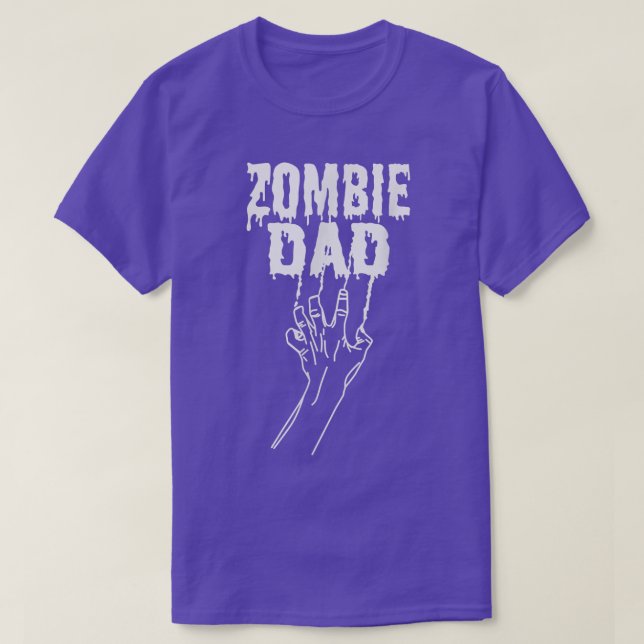 T-shirt Zombie Papa Halloween Père Costume Adultes 6927 (Design devant)