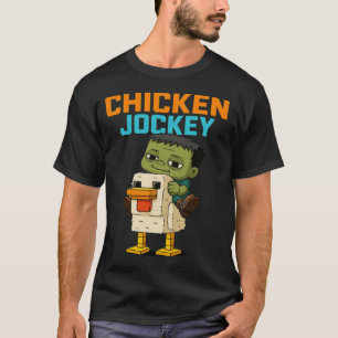 T-shirt Zombie Poulets Zombie Jockey Pixel Amusant Joueur