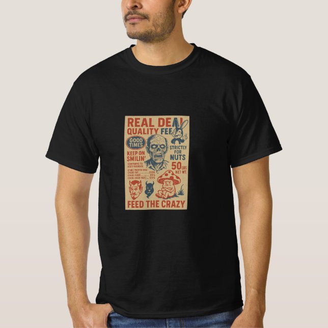 T-shirt zombie rétro. (Devant)