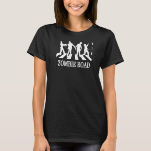 T-shirt Zombie Road Rock musique parodique Halloween Horr