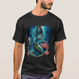 T-shirt Zombie Sirène Halloween Crâne Éffrayant Sirènes Va