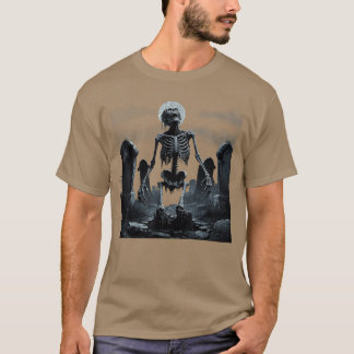 T-shirt Zombie Skeleton Undead Horror Grave Goth Art frien