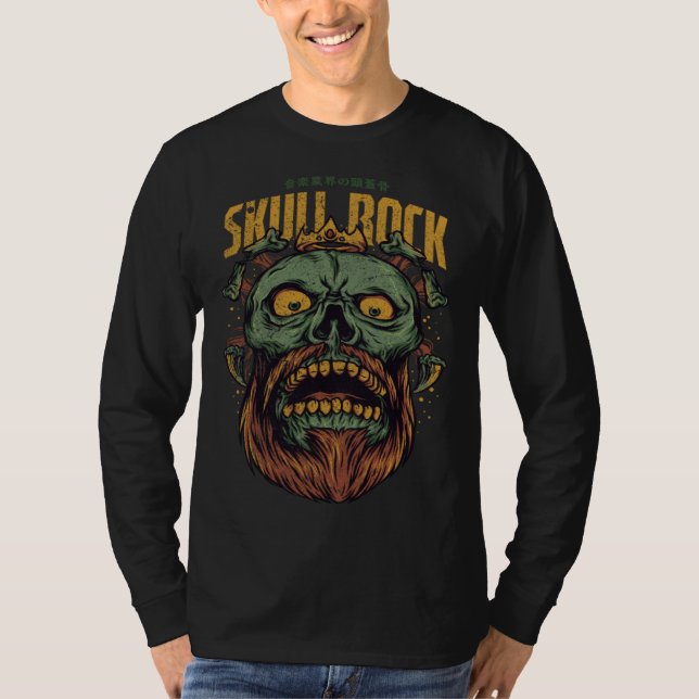 T-shirt Zombie Skull Graphic Skeleton Party Halloween (Devant)