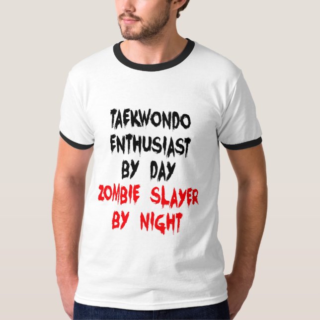 T-shirt Zombie Slayer Taekwondo (Devant)