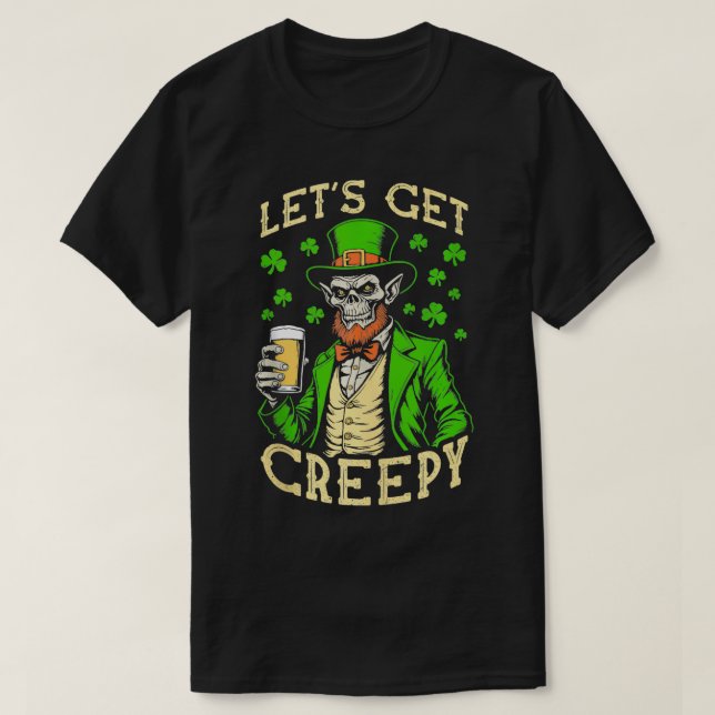 T-shirt Zombie St Patricks Jour drôle Bière Lets Obtenir C (Design devant)