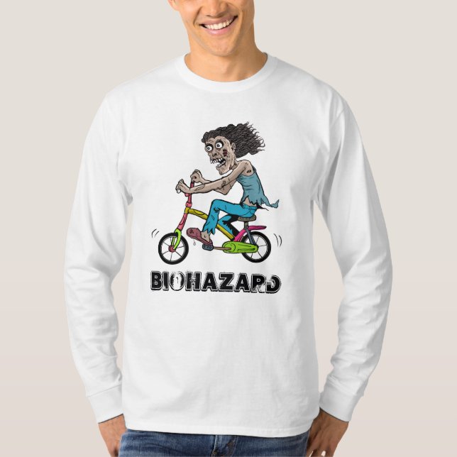 T-shirt Zombie Sur Un Vélo (Devant)