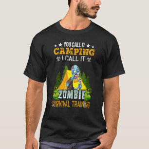 T-shirt Zombie Survival Entraînement Camping Halloween