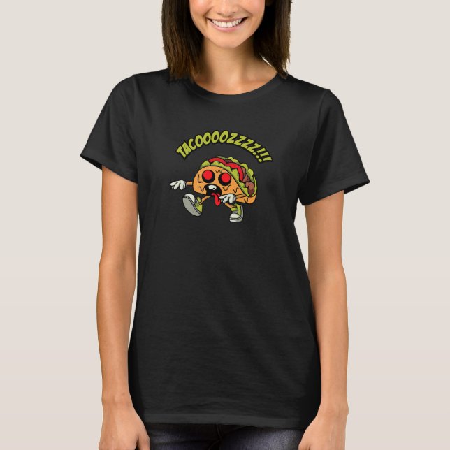 T-shirt Zombie Taco Tacos  Foodie Fan  Taco Zombie (Devant)