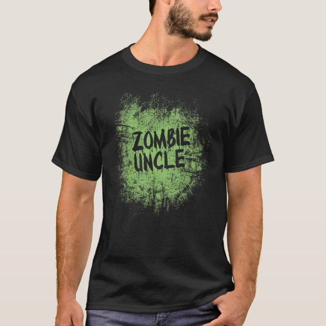 T-shirt Zombie uncle cool lazy halloween costume zombies f (Devant)
