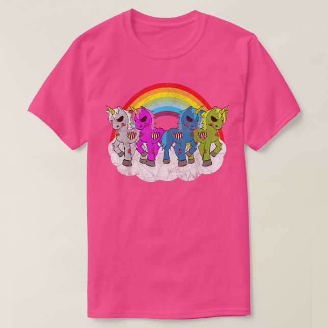 T-shirt Zombie Unicorn Apocalypse Créatures Halloween Zomb (Design devant)