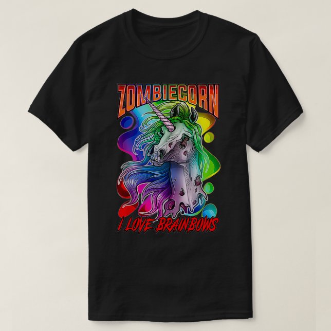 T-shirt Zombie Unicorn Zombiecorn Cadeaux Goth Pour Ados & (Design devant)